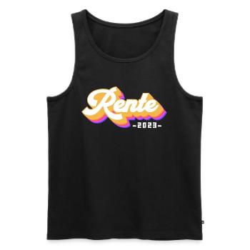 Rentner 2023 Rentnerin 2023 Rente 2023 - Männer Premium Bio Tank Top - Schwarz - Vorne - Michal (187cm)