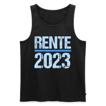 Rentner 2023 Rentnerin 2023 Rente 2023 - Männer Premium Bio Tank Top - Schwarz - Vorne - Michal (187cm)