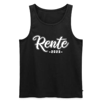Rentner 2023 Rentnerin 2023 Rente 2023 - Männer Premium Bio Tank Top - Schwarz - Vorne - Michal (187cm)