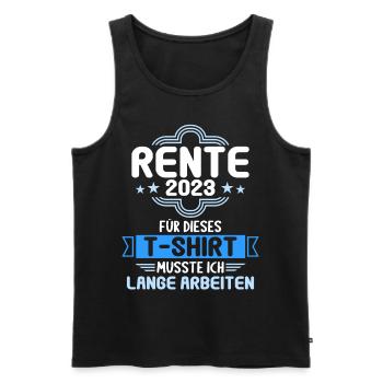 Rentner 2023 Rentnerin 2023 Rente 2023 - Männer Premium Bio Tank Top - Schwarz - Vorne - Michal (187cm)