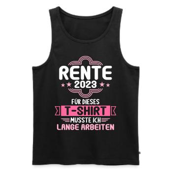 Rentner 2023 Rentnerin 2023 Rente 2023 - Männer Premium Bio Tank Top - Schwarz - Vorne - Michal (187cm)