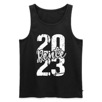 Rentner 2023 Rentnerin 2023 Rente 2023 - Männer Premium Bio Tank Top - Schwarz - Vorne - Michal (187cm)