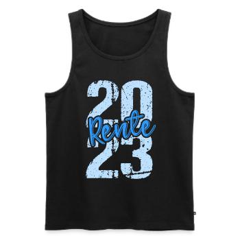 Rentner 2023 Rentnerin 2023 Rente 2023 - Männer Premium Bio Tank Top - Schwarz - Vorne - Michal (187cm)