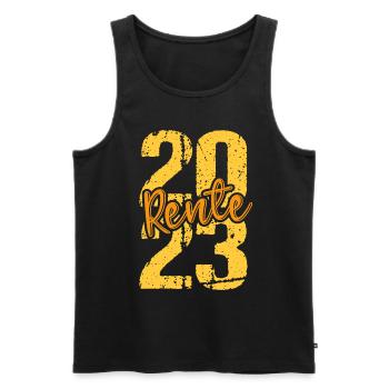 Rentner 2023 Rentnerin 2023 Rente 2023 - Männer Premium Bio Tank Top - Schwarz - Vorne - Michal (187cm)