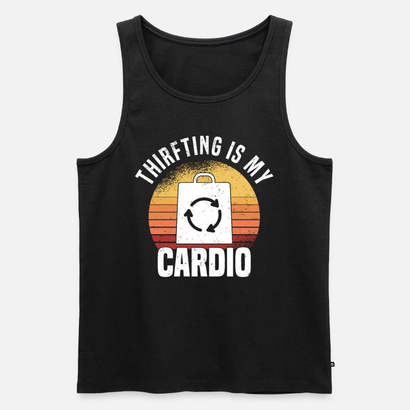 Secondhandladen Secondhand Öko Hipster Gebraucht - Männer Premium Bio Tank Top - Schwarz