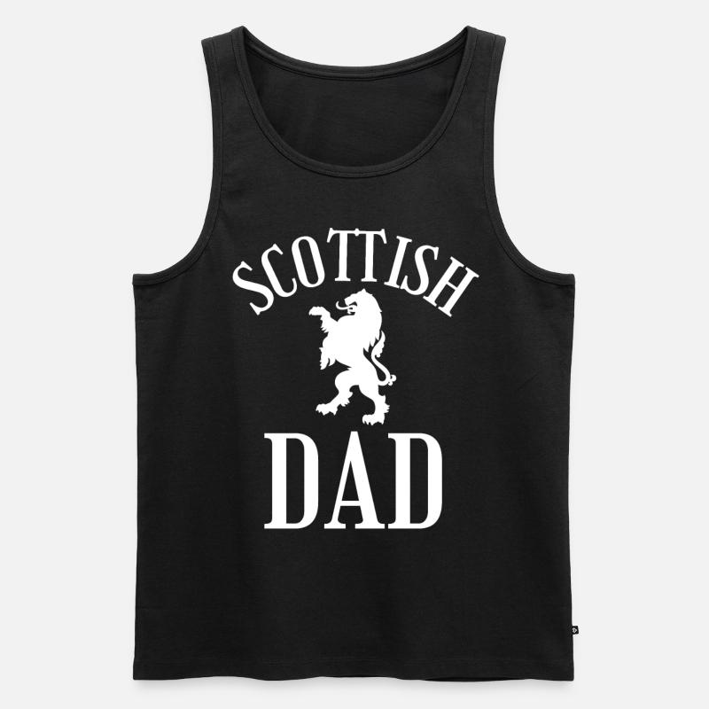 Schottland Vater Schottisch - Männer Premium Bio Tank Top - Schwarz