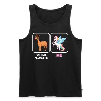 Autre fleuriste / Moi Funny Fleuriste Pour Fleuriste - Débardeur bio Premium Homme - noir - Devant - Michal (187cm)