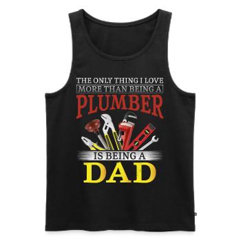 Plumbing Plumber Dad Vintage The - Men's Premium Organic Tank Top - black - Front - Michal (187cm)