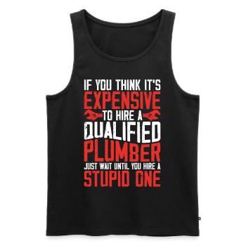 Plumbing Plumber Vintage If You - Männer Premium Bio Tank Top - Schwarz - Vorne - Michal (187cm)
