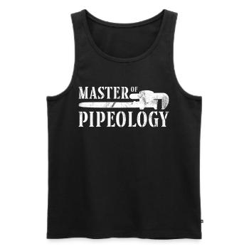 Plumbing Plumber Pun Vintage - Männer Premium Bio Tank Top - Schwarz - Vorne - Michal (187cm)
