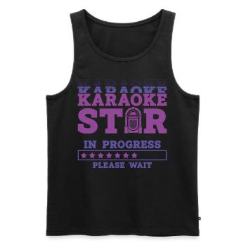 Karaoke Singer Karaoke Star In - Männer Premium Bio Tank Top - Schwarz - Vorne - Michal (187cm)