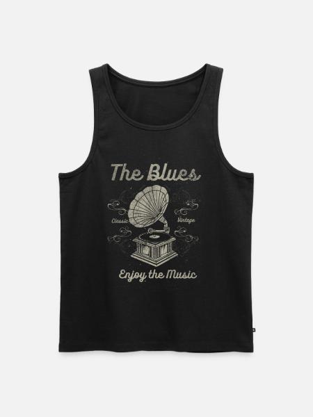Musique blues rétro - Débardeur bio Premium Homme - noir
