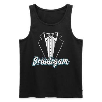 Bräutigam Kostüm JGA T-Shirt Herren - Männer Premium Bio Tank Top - Schwarz - Vorne - Michal (187cm)