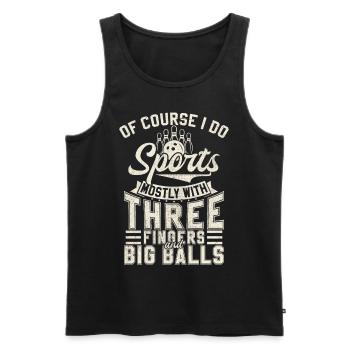 Tenue de groupe de bowling amusante et bowling cool - Débardeur bio Premium Homme - noir - Devant - AI Model Male 178 light (178cm)