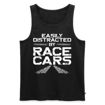 Drag Racing Race Car Vintage - Männer Premium Bio Tank Top - Schwarz - Vorne - Michal (187cm)