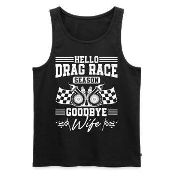 Drag Racing Race Car Husband - Männer Premium Bio Tank Top - Schwarz - Vorne - Michal (187cm)