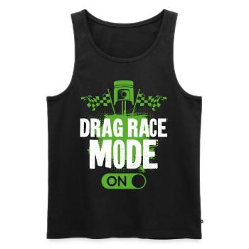 Course de dragsters Course de voitures Course de dragsters - Débardeur bio Premium Homme - noir - Devant - AI Model Male 178 light (178cm)