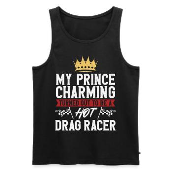 Drag Racing Race Car Girlfriend - Men's Premium Organic Tank Top - black - Front - Michal (187cm)