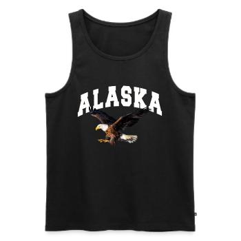 Alaska Geschenk USA Natur Bär Denali Grizzly Wald - Männer Premium Bio Tank Top - Schwarz - Vorne - Michal (187cm)