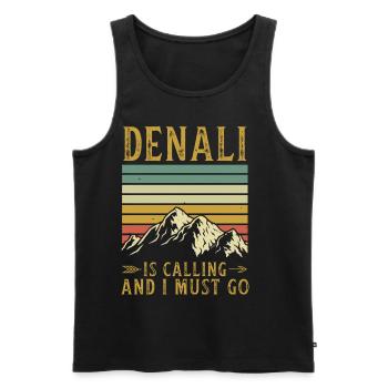 Alaska - Männer Premium Bio Tank Top - Schwarz - Vorne - AI Model Male 178 light (178cm)
