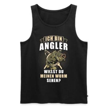 Angeln Fishing Fisher Angelrute Karpfen Rute Fisch - Männer Premium Bio Tank Top - Schwarz - Vorne - AI Model Male 178 light (178cm)