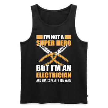I’m Not a Super Hero but I’m an Electrician - Männer Premium Bio Tank Top - Schwarz - Vorne - Michal (187cm)