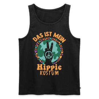 Hippie Tshirt Peace Bewegung Woodstock Boho Groove - Männer Premium Bio Tank Top - Schwarz - Vorne - Michal (187cm)