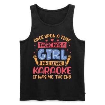 Karaoke Singer Once Upon A Time - Men's Premium Organic Tank Top - black - Front - AI Model Male 178 light (178cm)