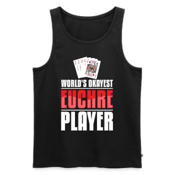 Okayest Euchre Player - Jeu de cartes Euchre Player - Débardeur bio Premium Homme - noir - Devant - Michal (187cm)