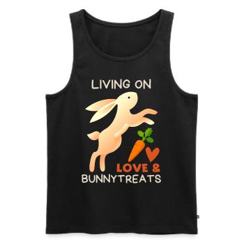Lapin, lapin disant amour-amour Saint-Valentin - Débardeur bio Premium Homme - noir - Devant - Michal (187cm)
