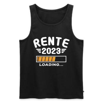 Rentner 2023 Rentnerin 2023 Rente 2023 - Männer Premium Bio Tank Top - Schwarz - Vorne - Michal (187cm)