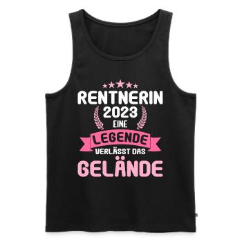 Prévoyance Retraite Adieu Collègue Retraité 2023 - Débardeur bio Premium Homme - noir - Devant - Michal (187cm)