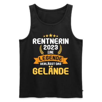Prévoyance Retraite Adieu Collègue Retraité 2023 - Débardeur bio Premium Homme - noir - Devant - Michal (187cm)