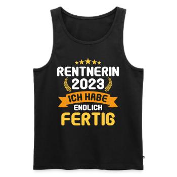 Rente 2023 Retraite Adieu Retraité 2023 - Débardeur bio Premium Homme - noir - Devant - Michal (187cm)
