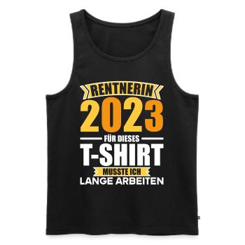 Rente 2023 Retraite Adieu Retraité 2023 - Débardeur bio Premium Homme - noir - Devant - Michal (187cm)