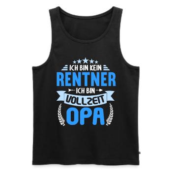 Rente 2023 Ruhestand Abschied Rentner 2023 - Männer Premium Bio Tank Top - Schwarz - Vorne - AI Model Male 178 light (178cm)