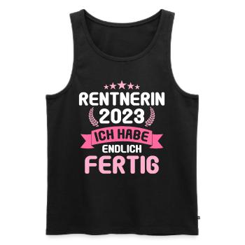 Rente 2023 Retraite Adieu Retraité 2023 - Débardeur bio Premium Homme - noir - Devant - Michal (187cm)
