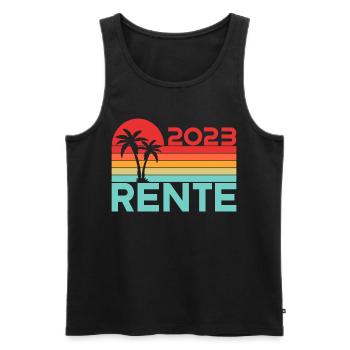 Rentner 2023 Rentnerin 2023 Rente 2023 - Männer Premium Bio Tank Top - Schwarz - Vorne - Michal (187cm)
