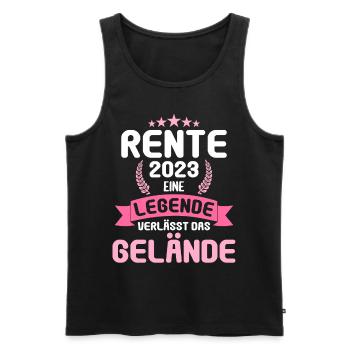 Rentner 2023 Rentnerin 2023 Rente 2023 - Männer Premium Bio Tank Top - Schwarz - Vorne - Michal (187cm)