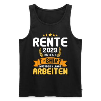 Rentner 2023 Rentnerin 2023 Rente 2023 - Männer Premium Bio Tank Top - Schwarz - Vorne - Michal (187cm)