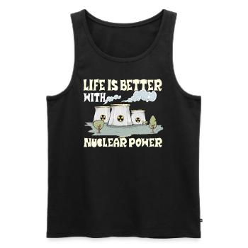 Atomkraftwerk Nuklear Energie Erneuerbare Energie - Männer Premium Bio Tank Top - Schwarz - Vorne - AI Model Male 178 light (178cm)