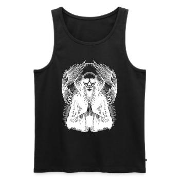 totenengel totenkopf - Männer Premium Bio Tank Top - Schwarz - Vorne - Michal (187cm)