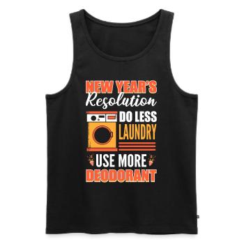 New Year's Resolution New Year's Day New Years - Men's Premium Organic Tank Top - black - Front - AI Model Male 178 light (178cm)