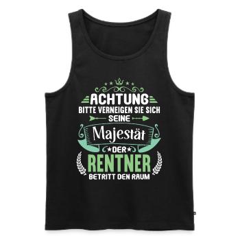Rente 2023 Ruhestand Abschied Rentner 2023 - Männer Premium Bio Tank Top - Schwarz - Vorne - Michal (187cm)