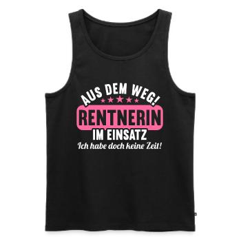 Rente 2023 Ruhestand Abschied Rentnerin 2023 - Männer Premium Bio Tank Top - Schwarz - Vorne - Michal (187cm)