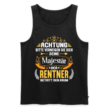 Rente 2023 Ruhestand Abschied Rentner 2023 - Männer Premium Bio Tank Top - Schwarz - Vorne - Michal (187cm)