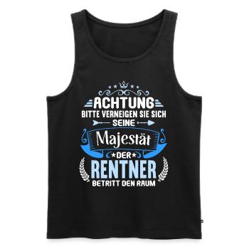 Rente 2023 Ruhestand Abschied Rentner 2023 - Männer Premium Bio Tank Top - Schwarz - Vorne - Michal (187cm)