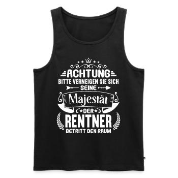 Rente 2023 Ruhestand Abschied Rentner 2023 - Männer Premium Bio Tank Top - Schwarz - Vorne - Michal (187cm)