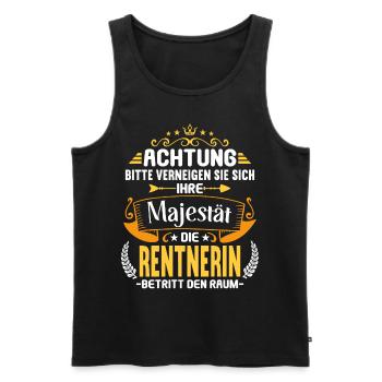 Rente 2023 Ruhestand Abschied Rentnerin 2023 - Männer Premium Bio Tank Top - Schwarz - Vorne - Michal (187cm)