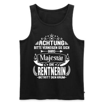 Rente 2023 Ruhestand Abschied Rentnerin 2023 - Männer Premium Bio Tank Top - Schwarz - Vorne - Michal (187cm)